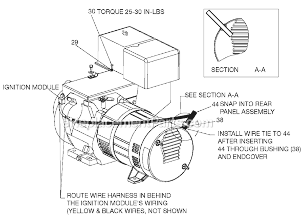 Page C Diagram and Parts List for H451CS-W Type 2 Porter Cable Generator
